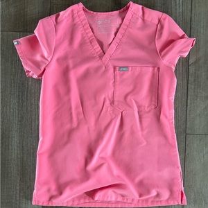 FIGS NEON PINK CATARINA TOP